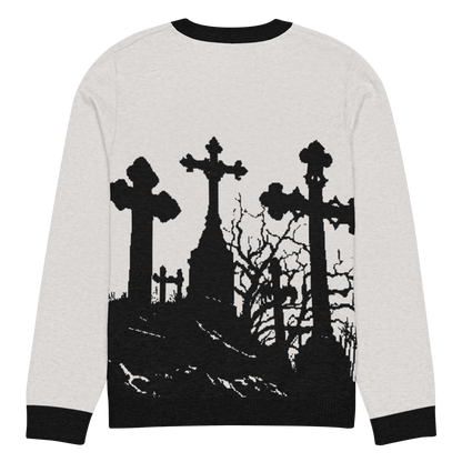 Cemetery Ash Knit Crew Neck Sweater Goth Cloth Co.