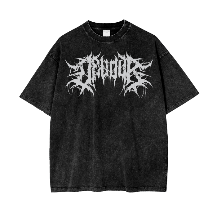 Cerberus Devour Grunge Acid Washed Tee Goth Cloth Co.
