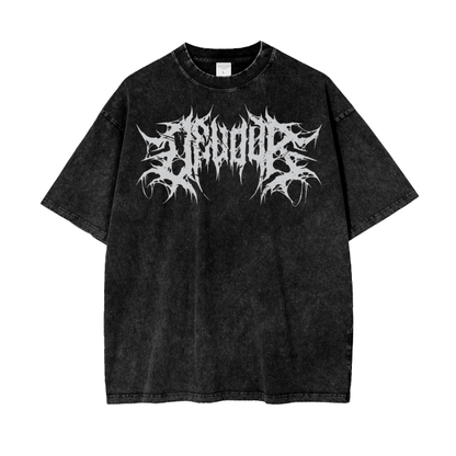 Cerberus Devour Grunge Acid Washed Tee Goth Cloth Co.