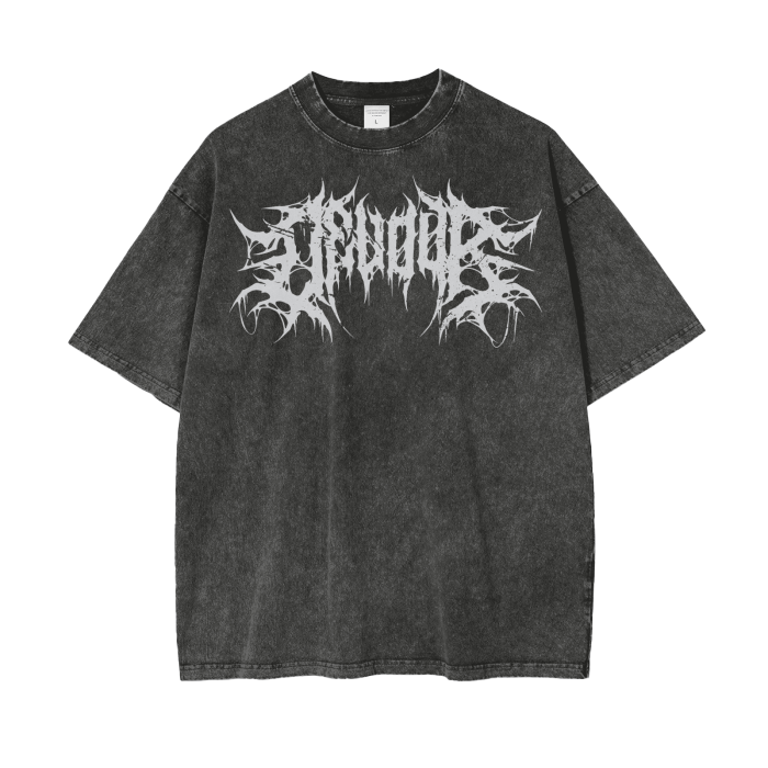 Cerberus Devour Grunge Acid Washed Tee Goth Cloth Co.
