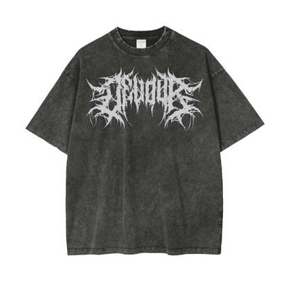 Cerberus Devour Grunge Acid Washed Tee Goth Cloth Co.