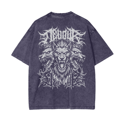Cerberus Devour Grunge Acid Washed Tee Goth Cloth Co.