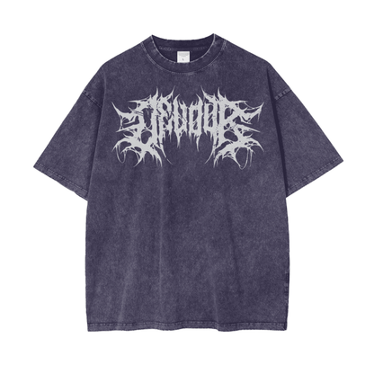 Cerberus Devour Grunge Acid Washed Tee Goth Cloth Co.