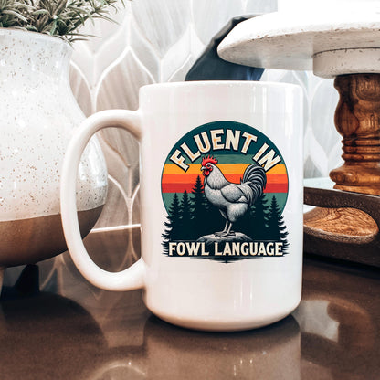 Funny Chicken Coffee Cup - Farm Humor Mug With Rooster Design | Ceramic, Dishwasher Safe Joyful Moose