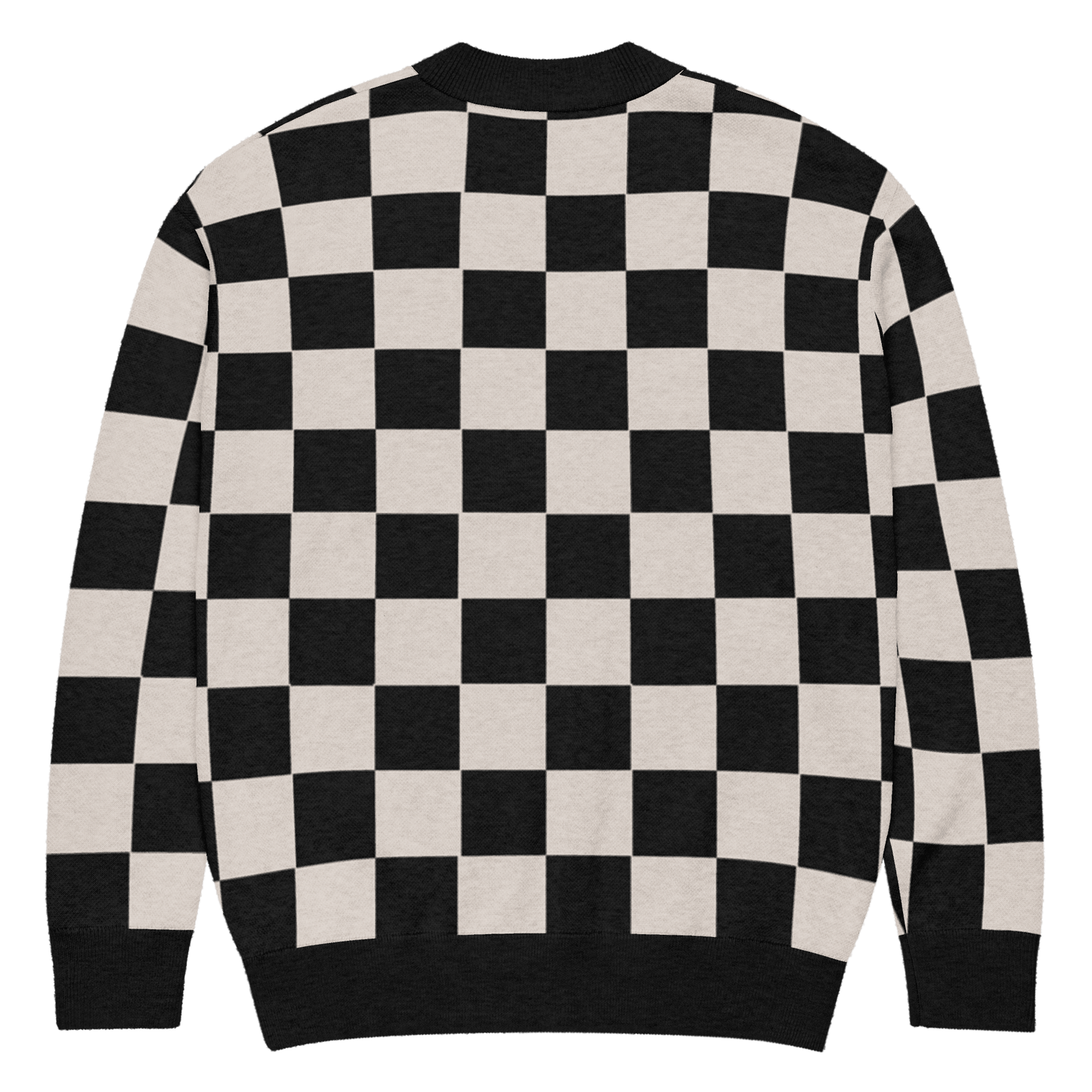 Checkers and Cream Knit Cardigan Goth Cloth Co.