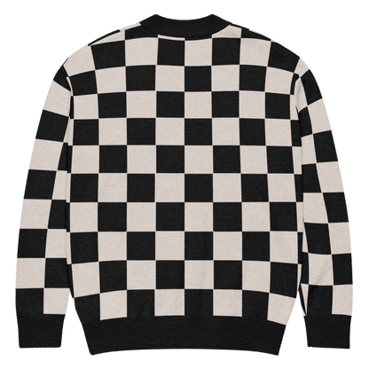 Checkers and Cream Knit Cardigan Goth Cloth Co.