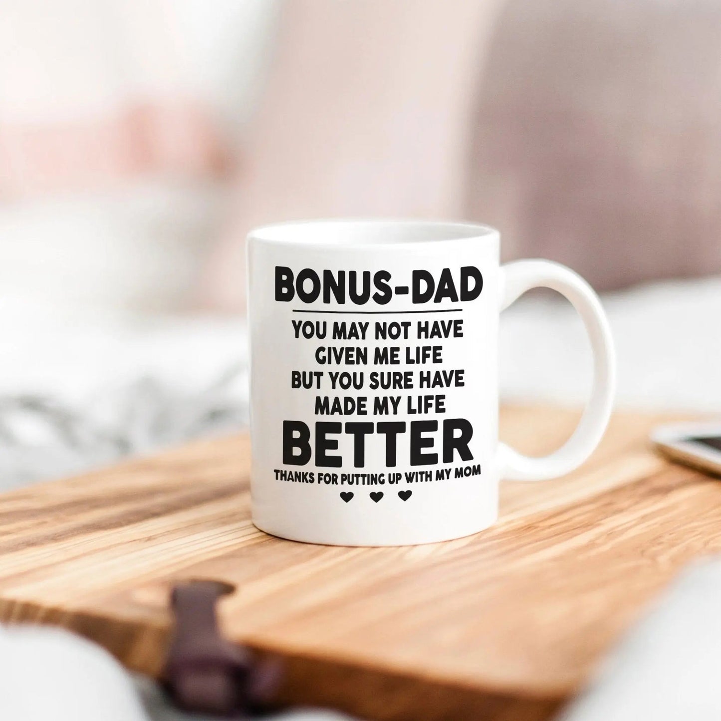 coffee mug for step dad, Christmas gift for step-dad, Bonus Dad coffee mug, funny bonus dad mug Joyful Moose