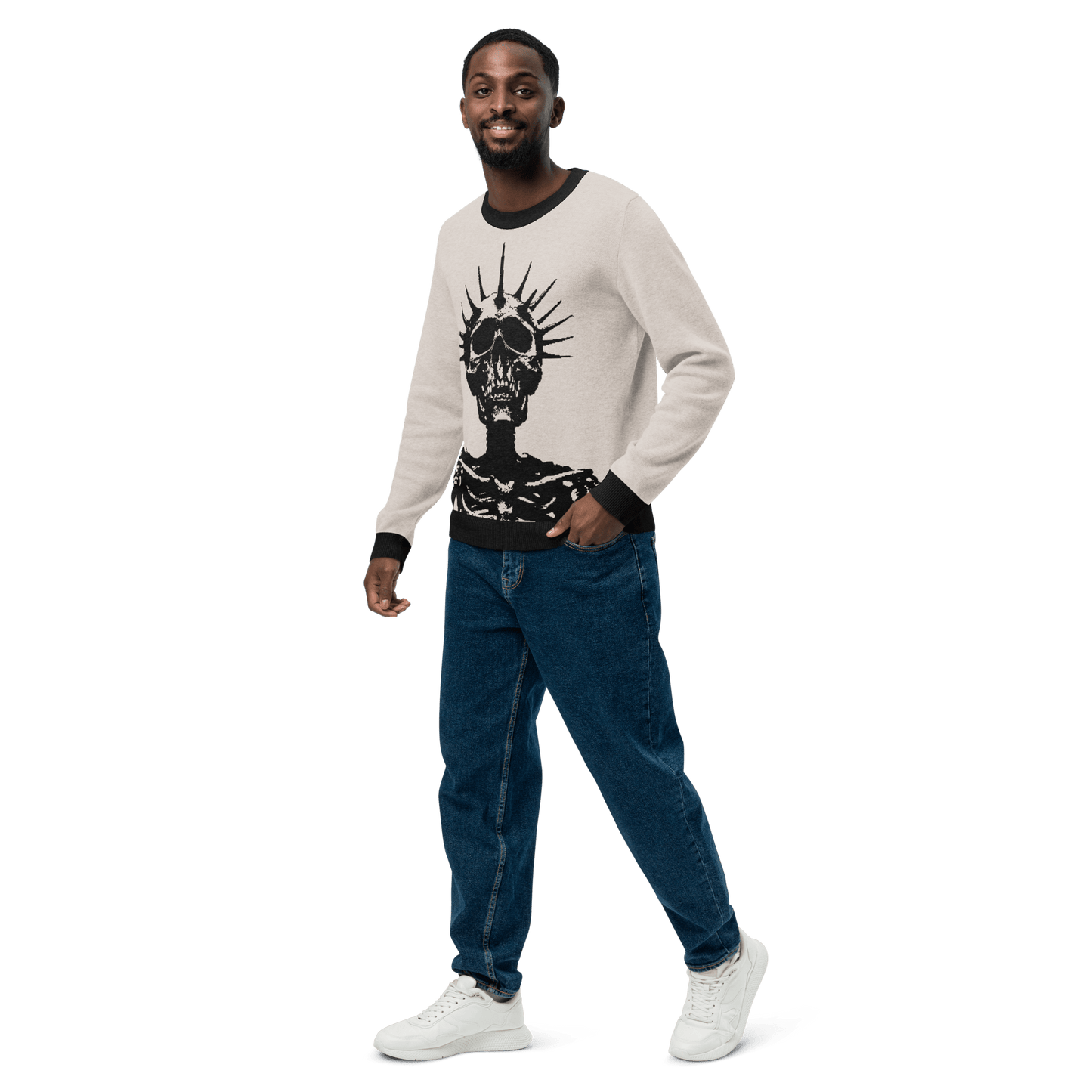 Corpse King Knit Crew Neck Sweater Goth Cloth Co.