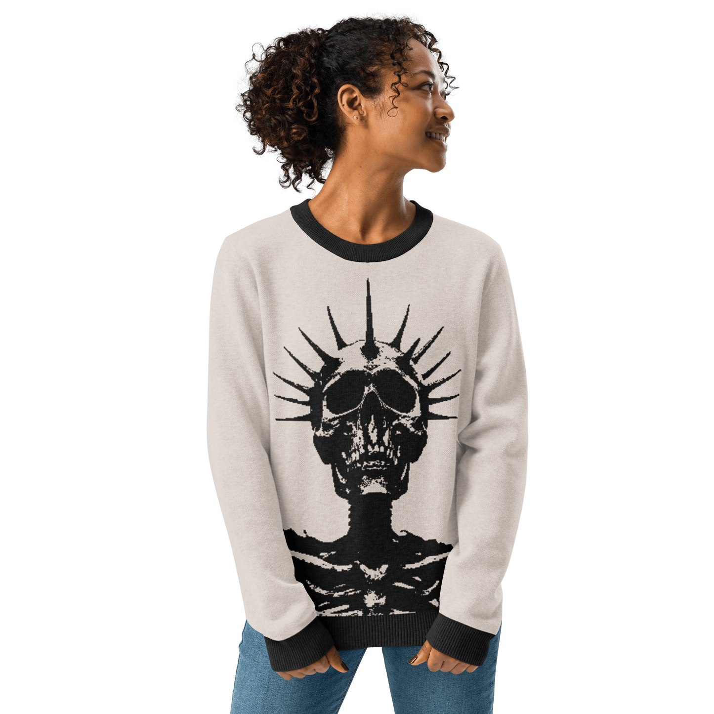 Corpse King Knit Crew Neck Sweater Goth Cloth Co.