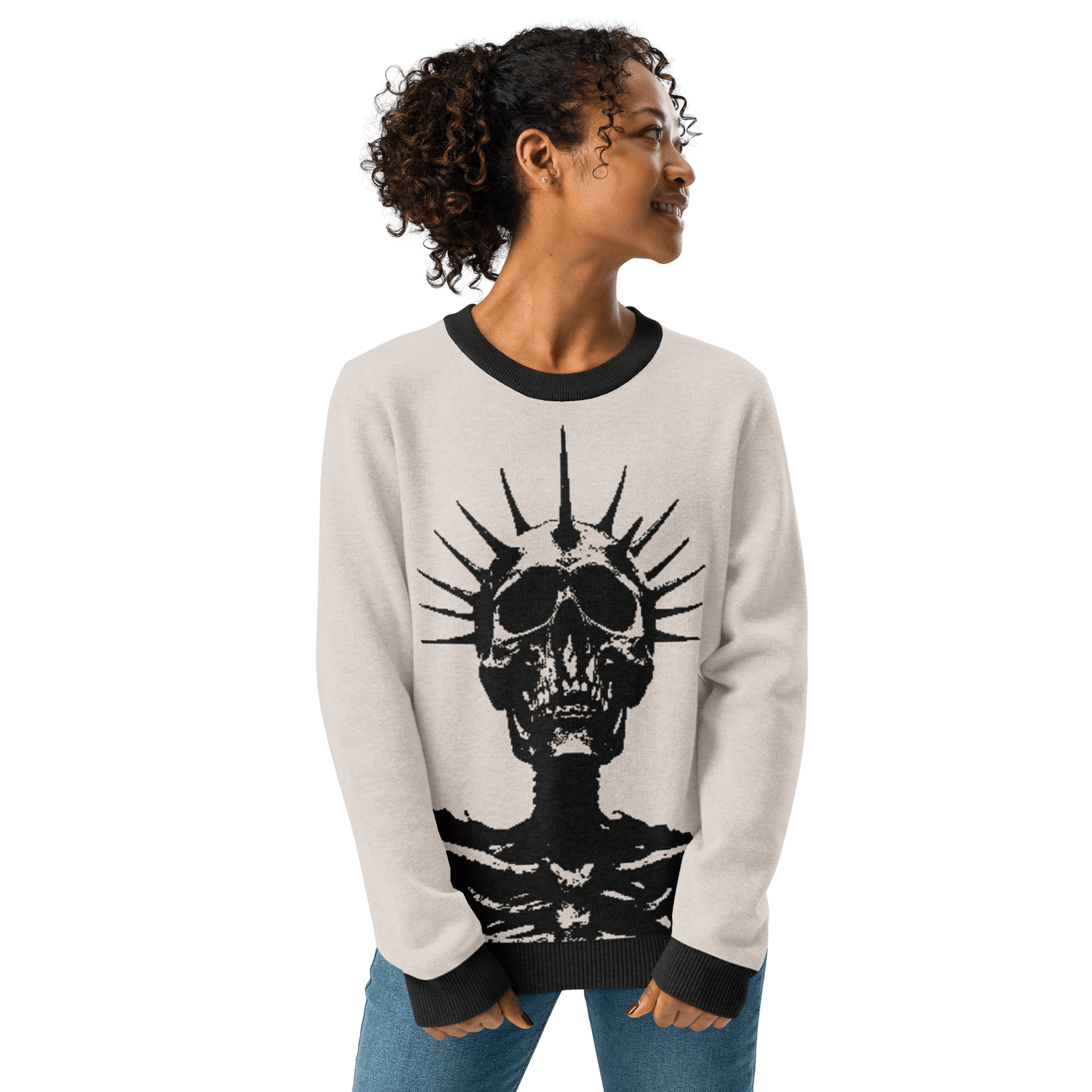Corpse King Knit Crew Neck Sweater Goth Cloth Co.