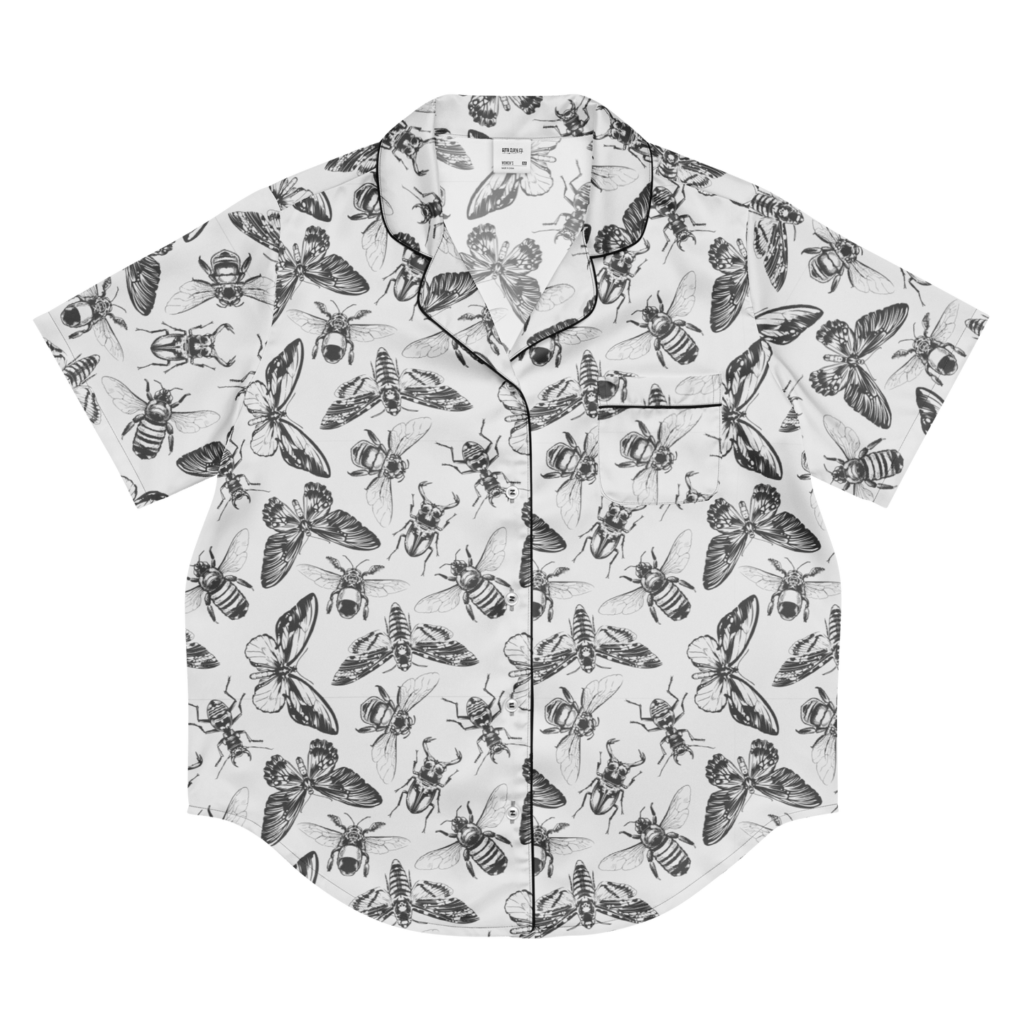 Crawly Couture Silky Pajama Top Goth Cloth Co.