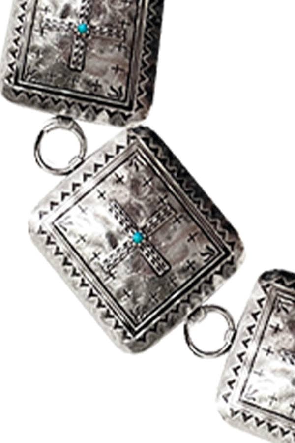Western Metal Concho Chain Belt Wild Cactus Boutique