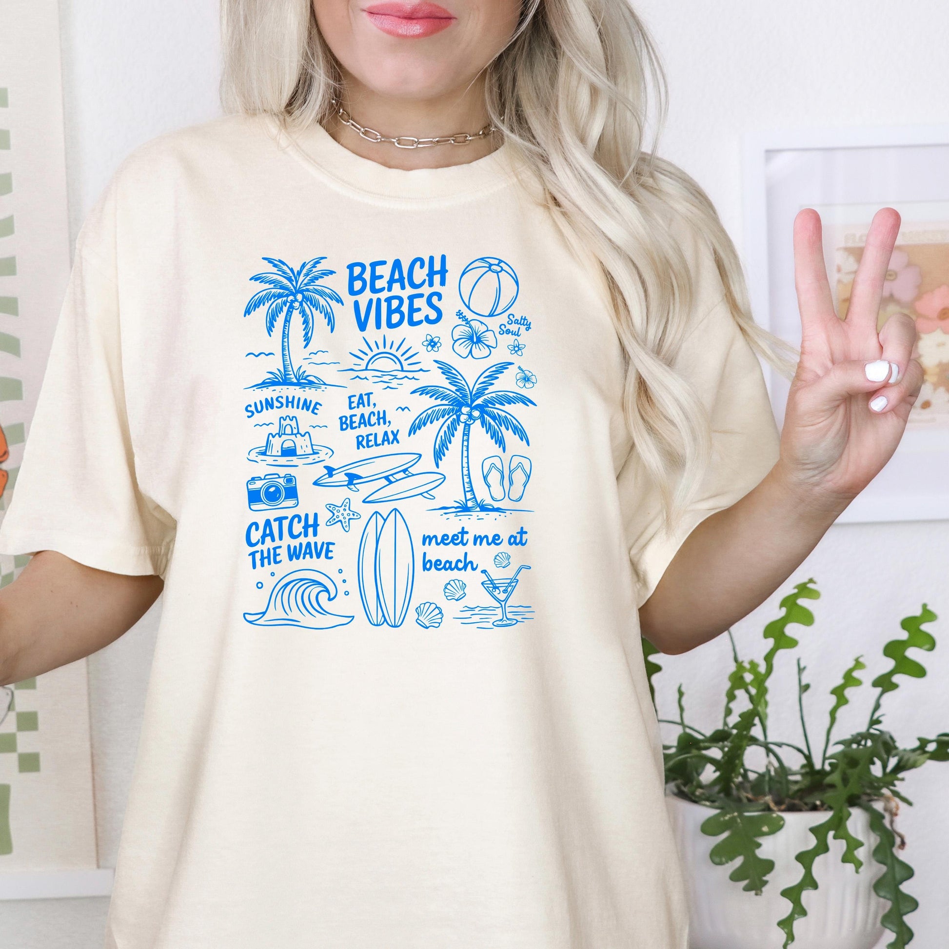 Seashell Shirt Women - Retro Comfort Colors Tee | Soft Cotton Beach Shirt Joyful Moose