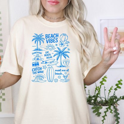 Seashell Shirt Women - Retro Comfort Colors Tee | Soft Cotton Beach Shirt Joyful Moose
