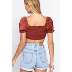 Karen's Rust Crop Top Wild Cactus Boutique