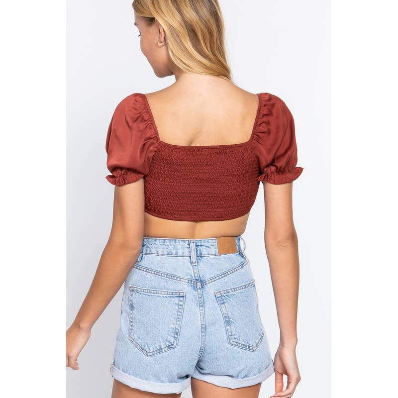 Karen's Rust Crop Top Wild Cactus Boutique