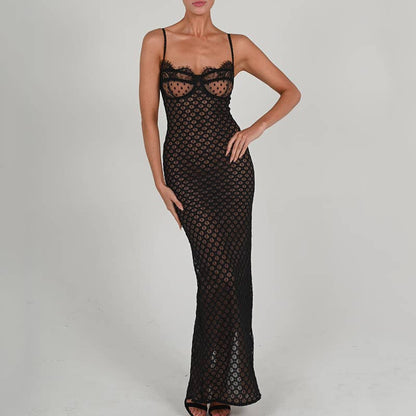 Laurens Lace Slit Dress Wild Cactus Boutique