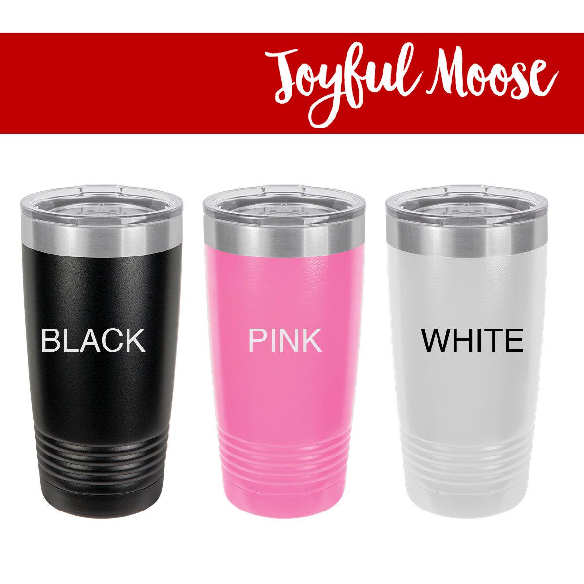 Personalized Camping Tumbler – Insulated Travel Mug with Mountain Stars Design Joyful Moose