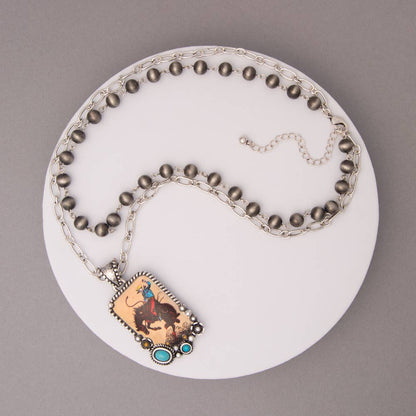 Multistrand Crystal Embellished Tooled Leather Necklace Wild Cactus Boutique