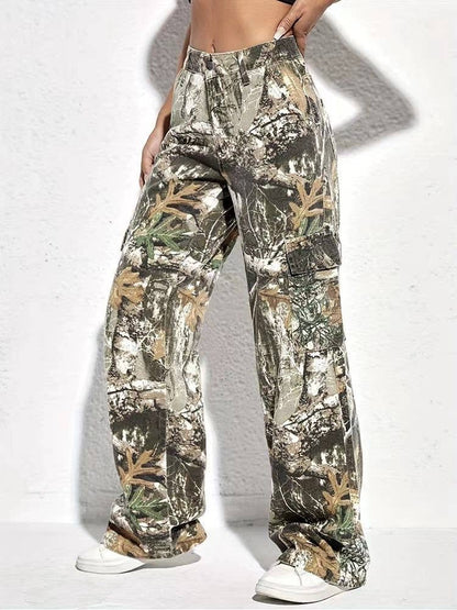 Camouflage Mid Rise Pants Wild Cactus Boutique