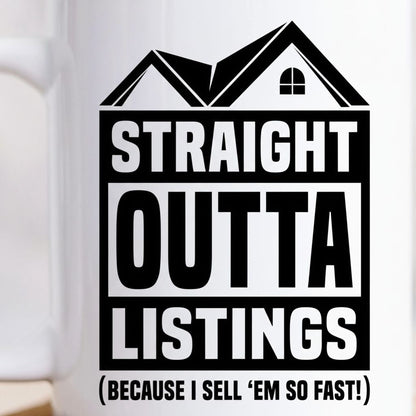 Real Estate Mug – Funny Realtor Gift | Ceramic Coffee Cup for Agents Joyful Moose