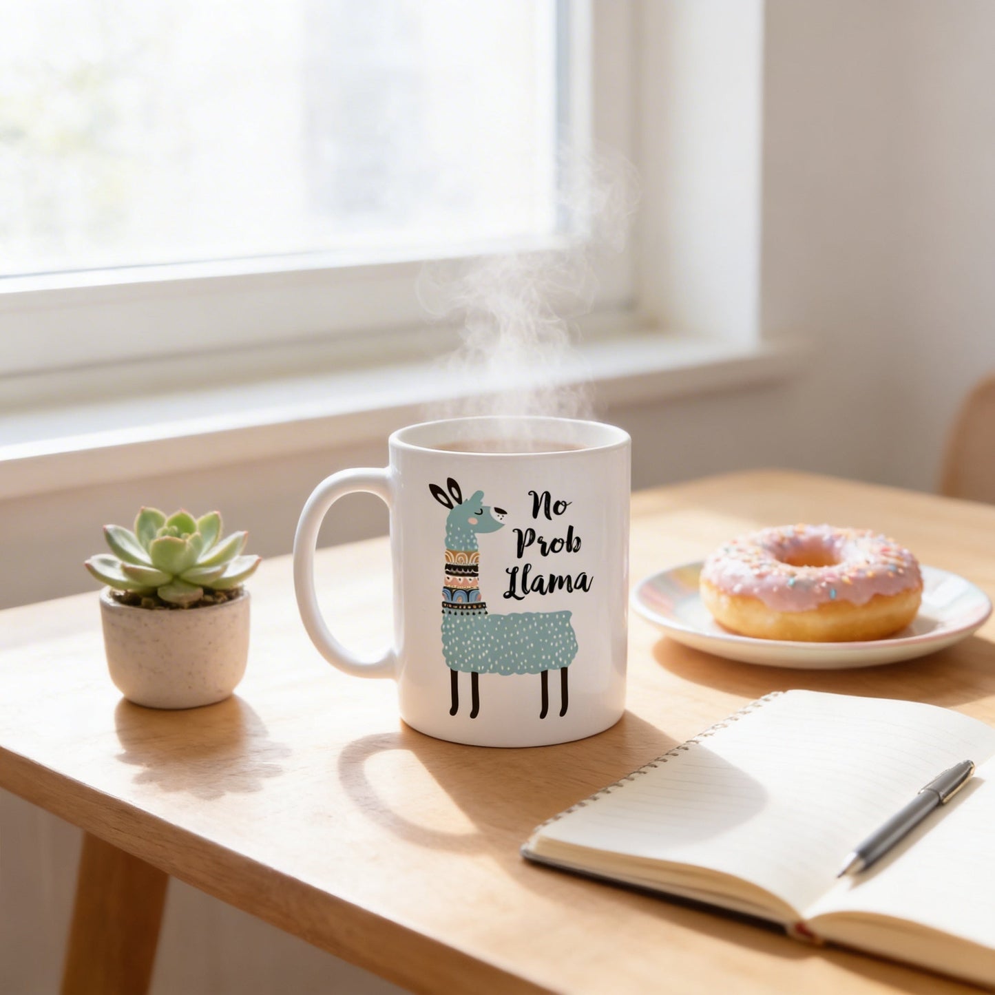 Llama Coffee Mug – Cute Ceramic Cup With Playful Llama Design, Dishwasher Safe Joyful Moose