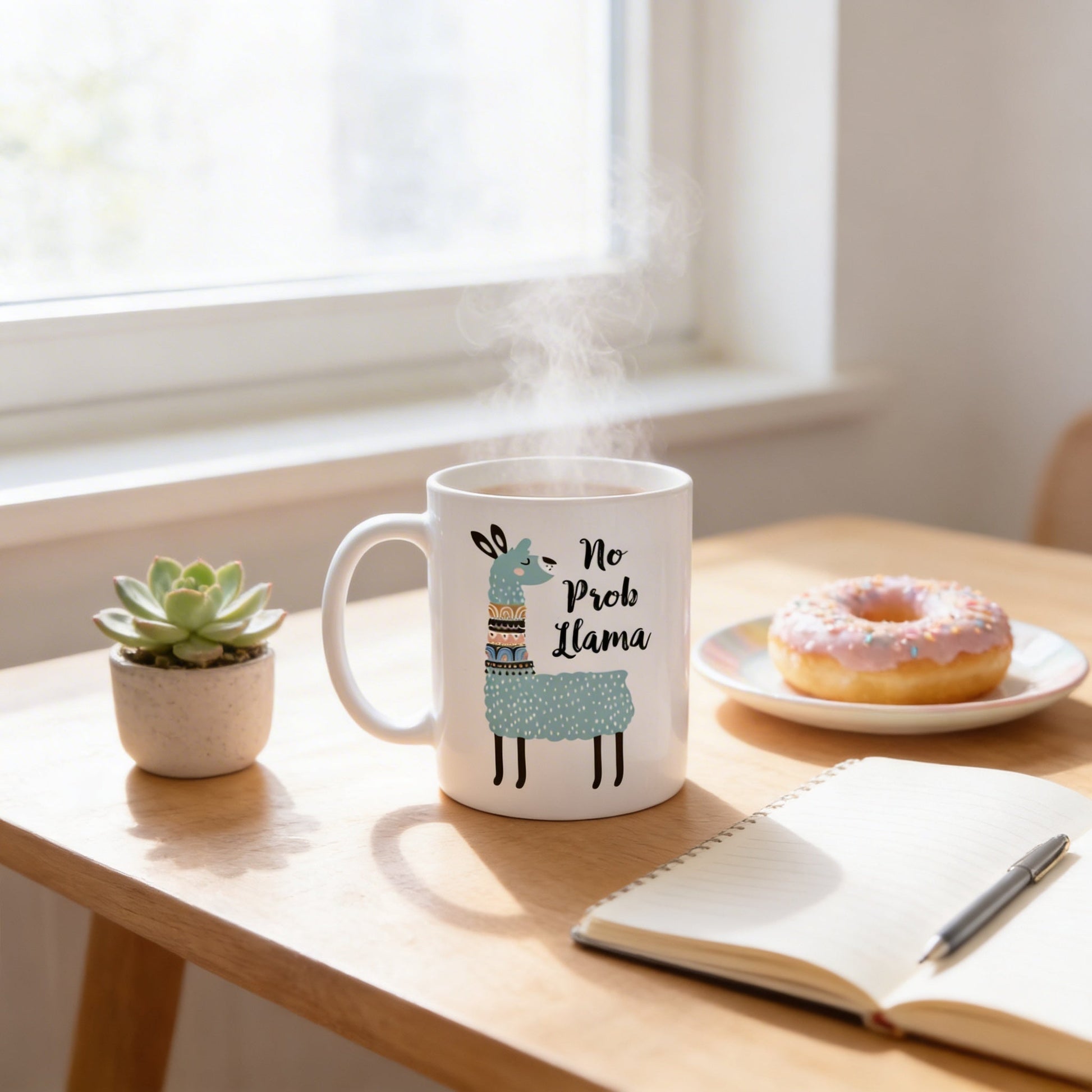 Llama Coffee Mug – Cute Ceramic Cup With Playful Llama Design, Dishwasher Safe Joyful Moose