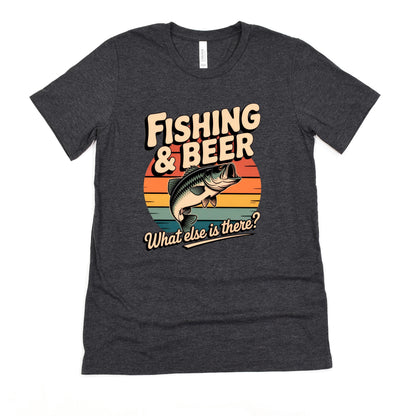 Fishing Beer T-Shirt - Bella Canvas Tee With Graphic Fishing Shirt Design Joyful Moose