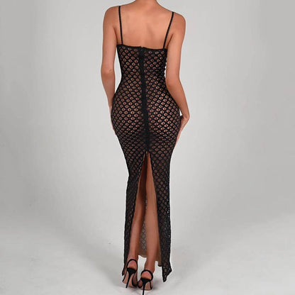 Laurens Lace Slit Dress Wild Cactus Boutique