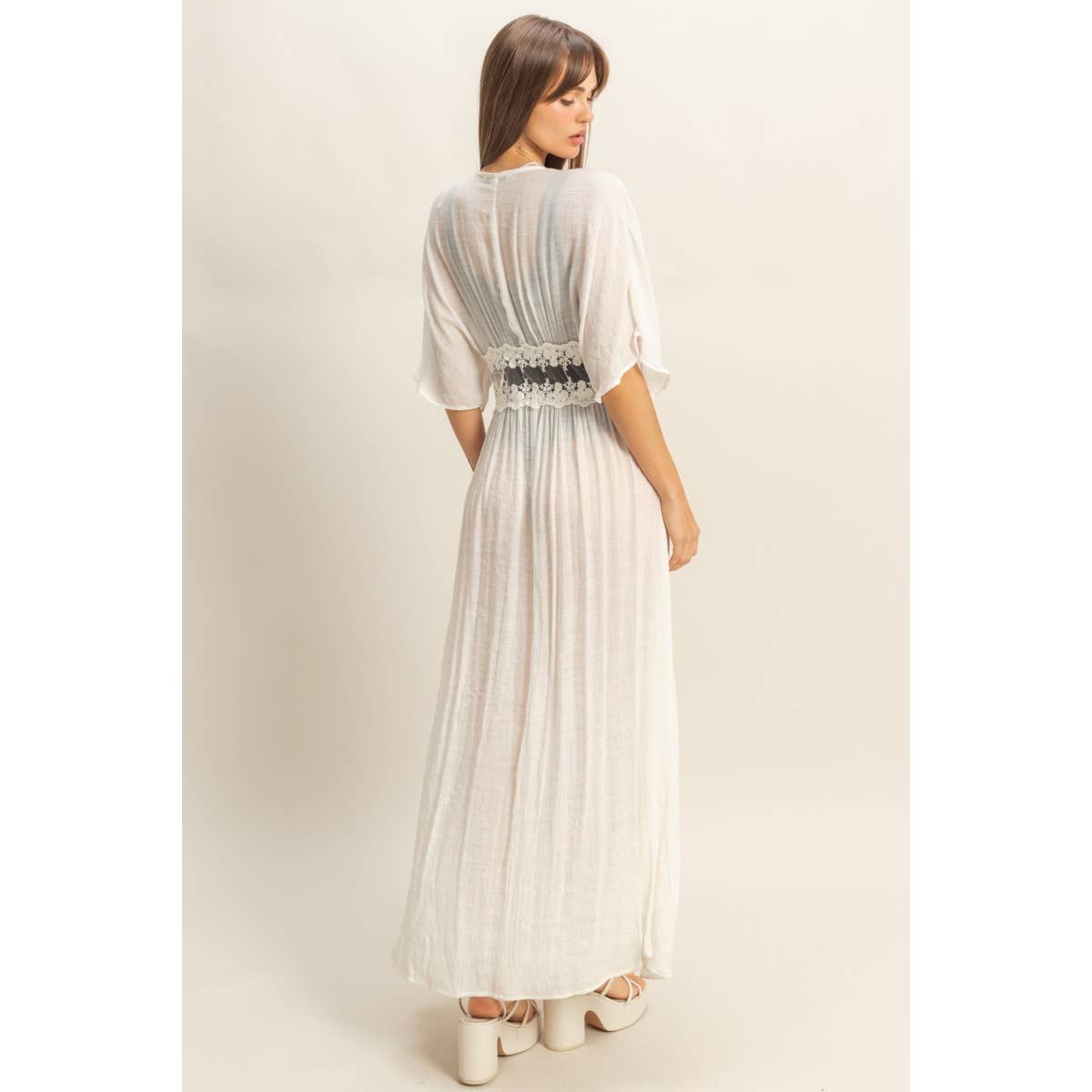 Boho Breeze Lace Long Duster Wild Cactus Boutique