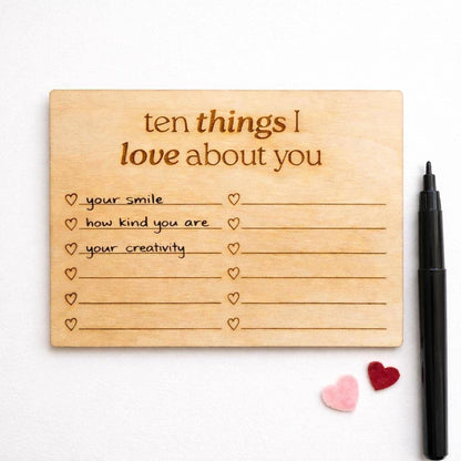 Engraved Wooden Love Note - Laser Engraved Card | Personalized Keepsake Gift Joyful Moose