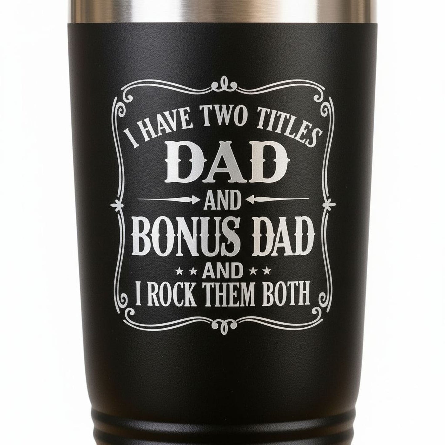 Bonus Dad Tumbler - 20 Oz Insulated Travel Mug | Father's Day Gift Joyful Moose