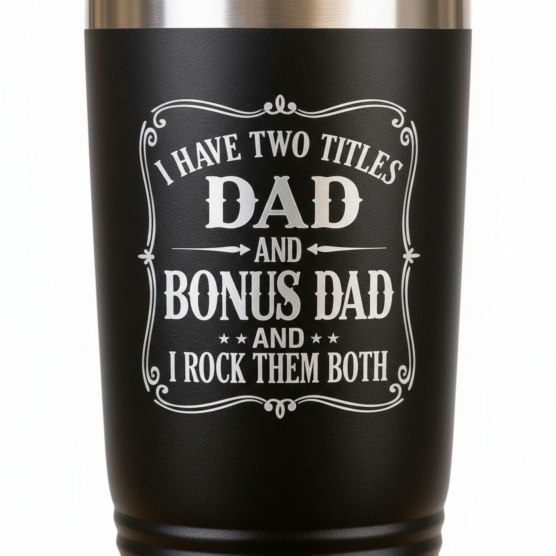 Bonus Dad Tumbler - 20 Oz Insulated Travel Mug | Father's Day Gift Joyful Moose