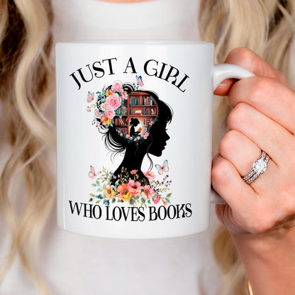 Book Lover Coffee Mug – Floral Book Mug | Ceramic, Microwave Safe Gift Joyful Moose