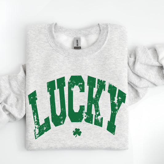 Lucky Sweatshirt *Ash Grey (S-3X) Chloe Vs Tank The Boutique