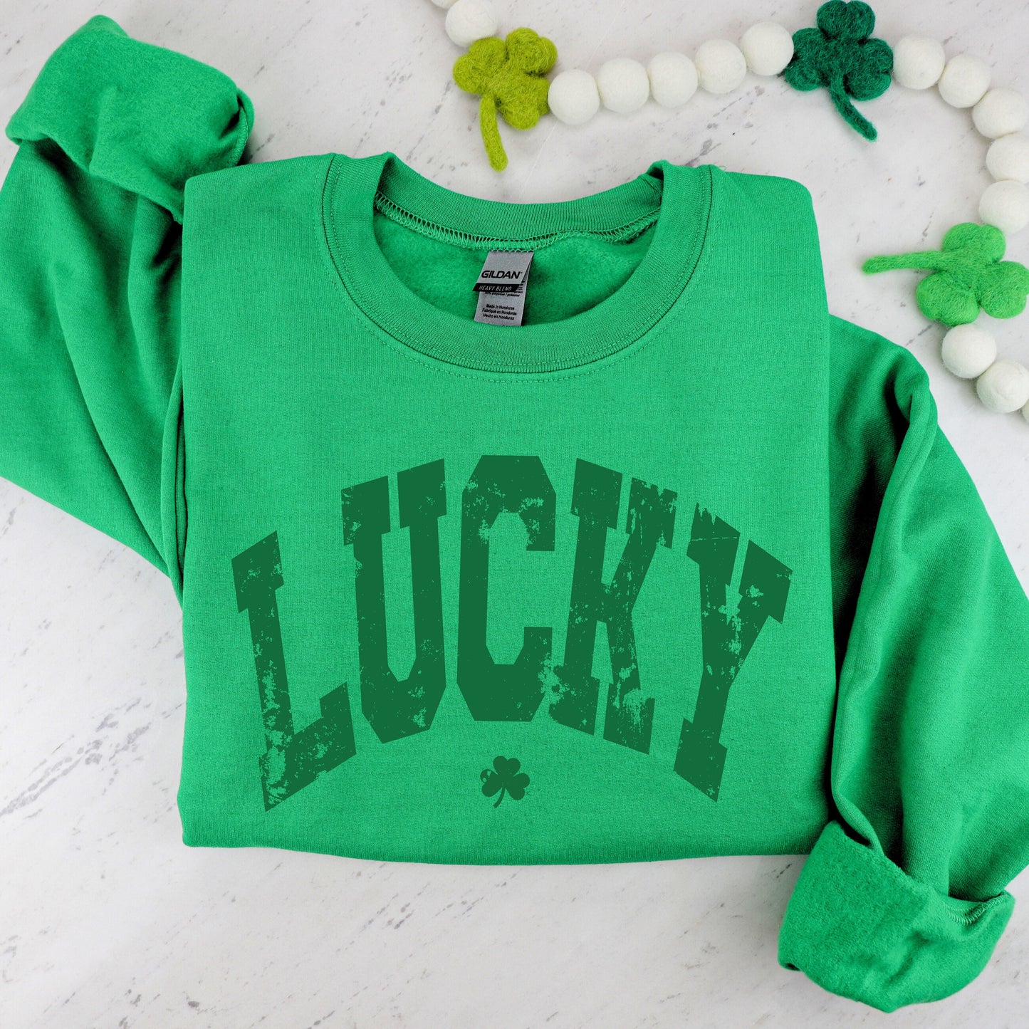 Lucky Sweatshirt *Irish Green (S-3X) Chloe Vs Tank The Boutique