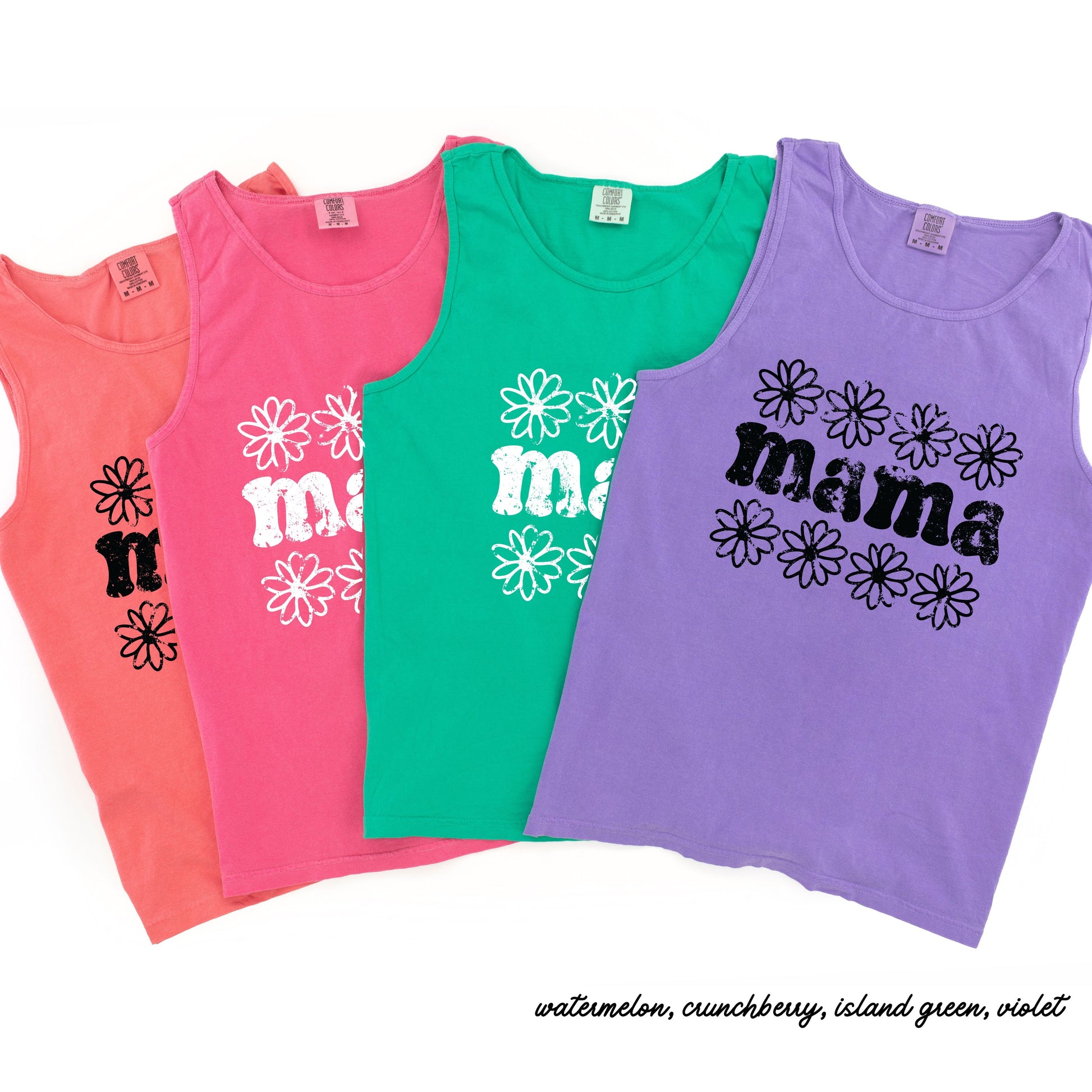 PRE-ORDER: Mama Daisy Floral Tank *7 Colors (S-3X) Chloe Vs Tank The Boutique