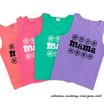 PRE-ORDER: Mama Daisy Floral Tank *7 Colors (S-3X) Chloe Vs Tank The Boutique