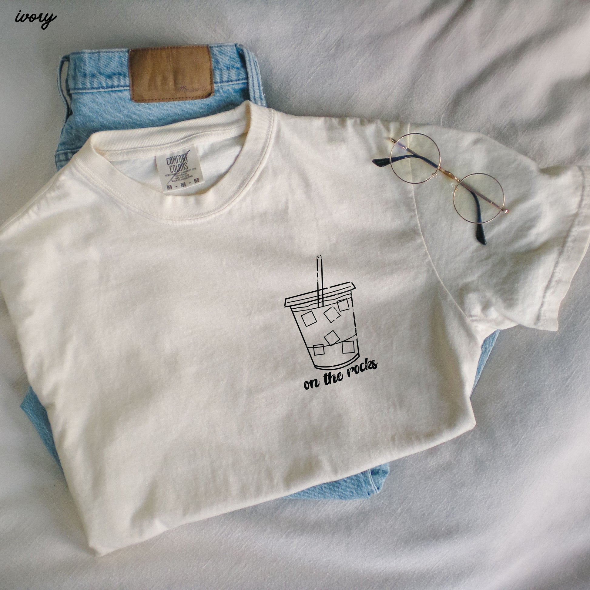 PRE-ORDER: On the Rocks Iced Coffee Tee *6 Colors (S-3X) Chloe Vs Tank The Boutique