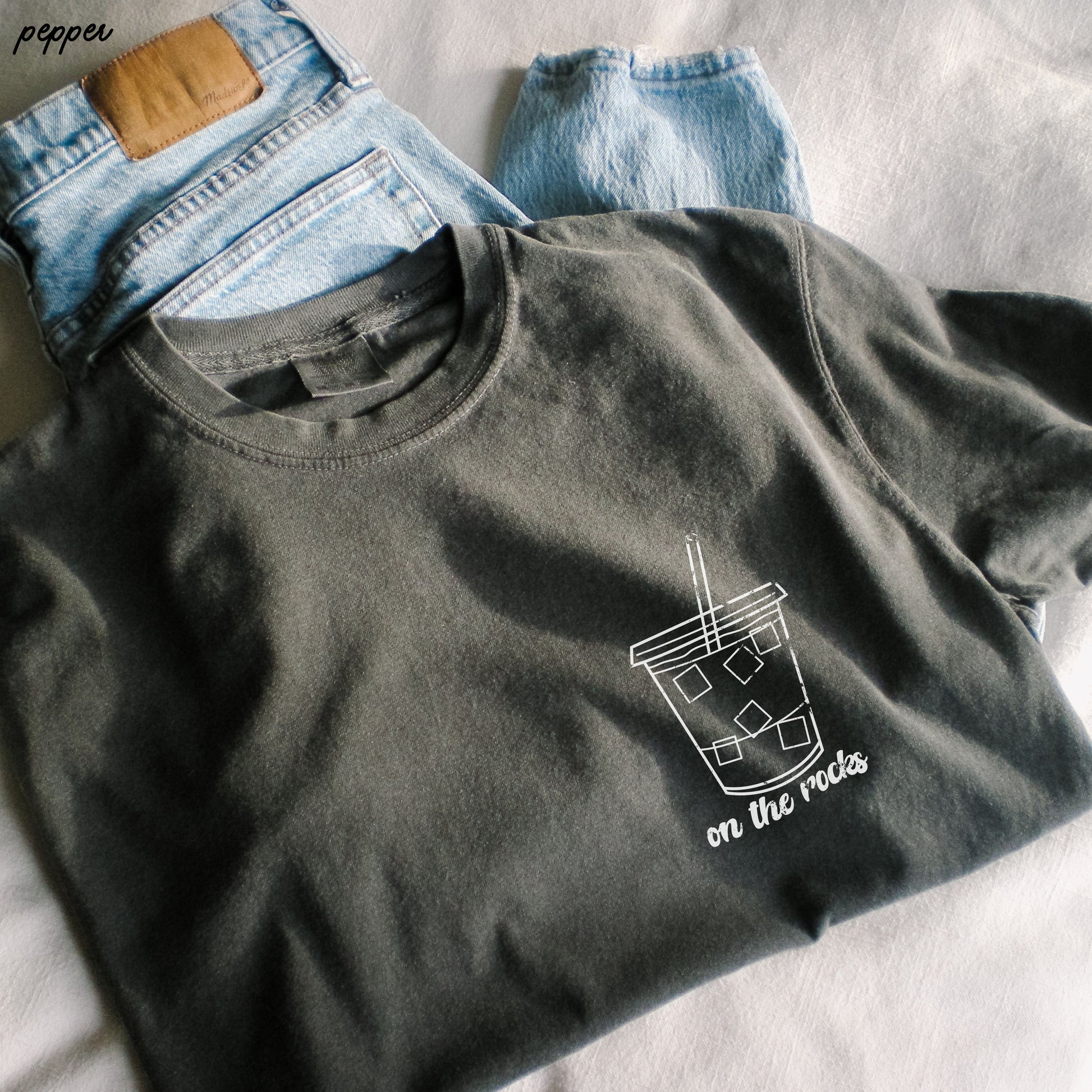 PRE-ORDER: On the Rocks Iced Coffee Tee *6 Colors (S-3X) Chloe Vs Tank The Boutique