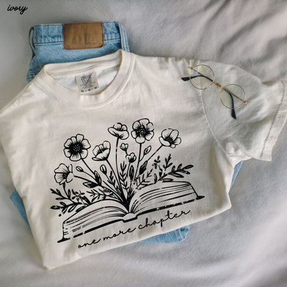 One More Chapter Floral Book Tee *10 Colors (S-3X) Chloe Vs Tank The Boutique