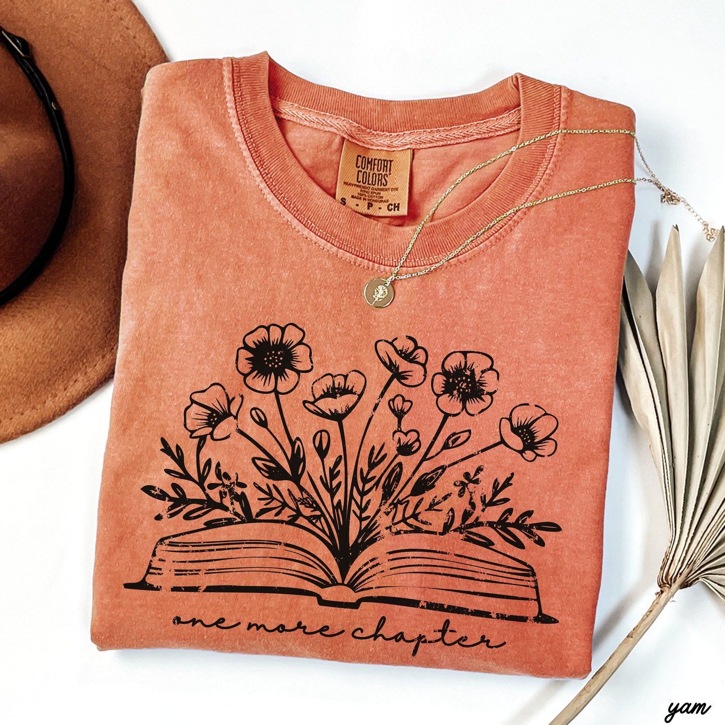 One More Chapter Floral Book Tee *10 Colors (S-3X) Chloe Vs Tank The Boutique