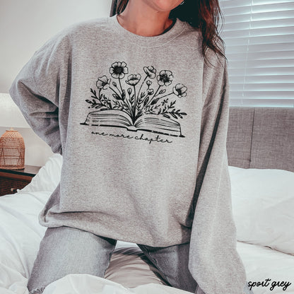 One More Chapter Floral Book Sweatshirt *7 Colors (S-3X) Chloe Vs Tank The Boutique