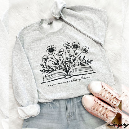 One More Chapter Floral Book Sweatshirt *7 Colors (S-3X) Chloe Vs Tank The Boutique