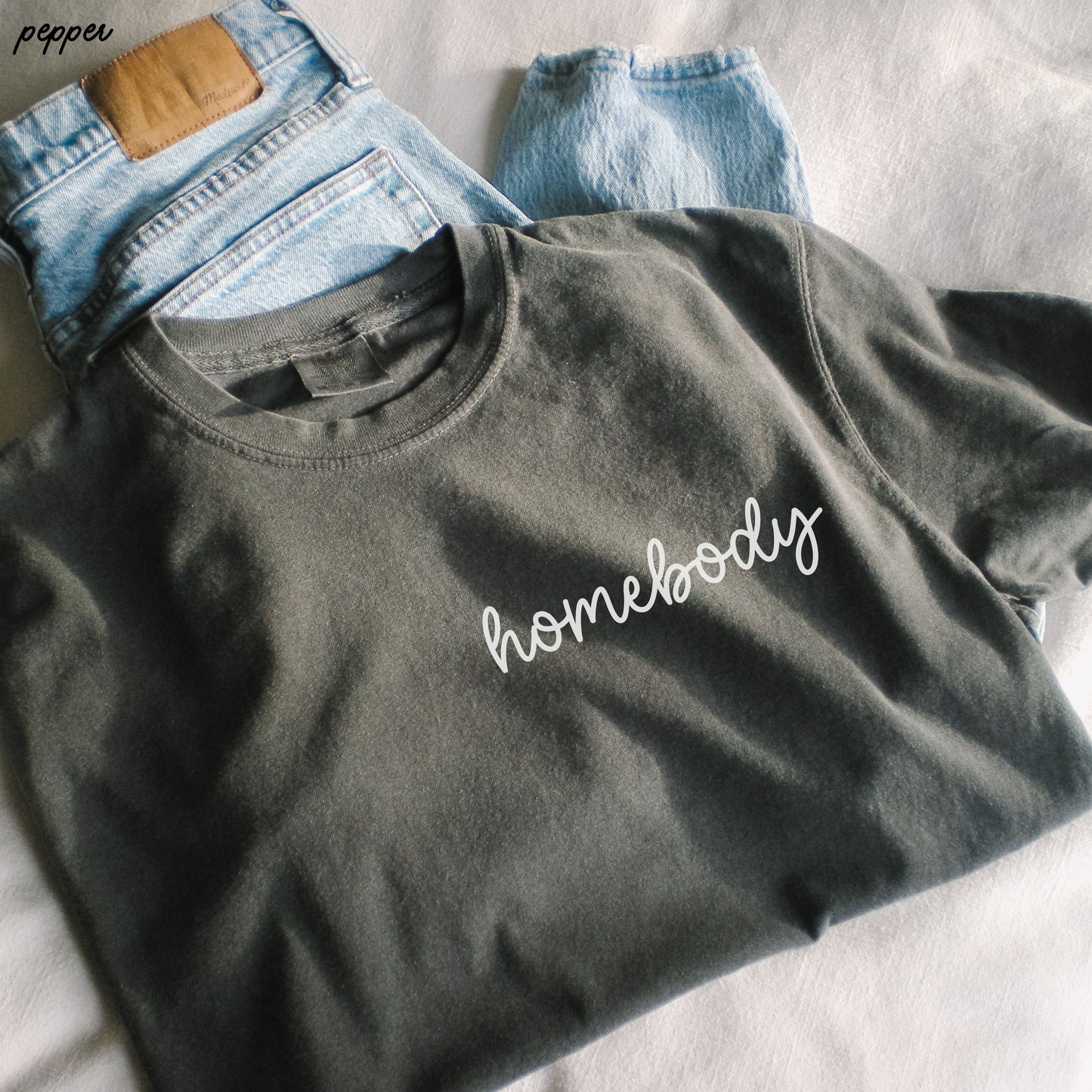 Homebody Cursive Tee *10 Colors (S-3X) Chloe Vs Tank The Boutique