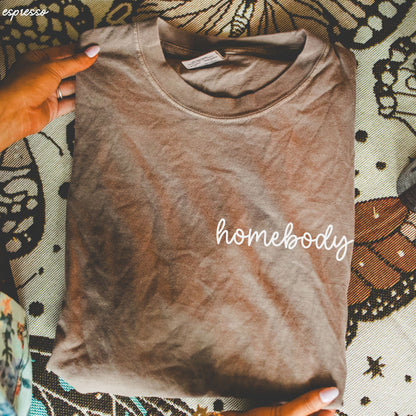 Homebody Cursive Tee *10 Colors (S-3X) Chloe Vs Tank The Boutique