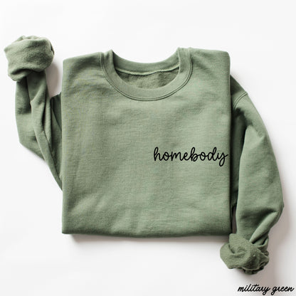 PRE-ORDER: Homebody Cursive Sweatshirt *6 Colors (S-3X) Chloe Vs Tank The Boutique