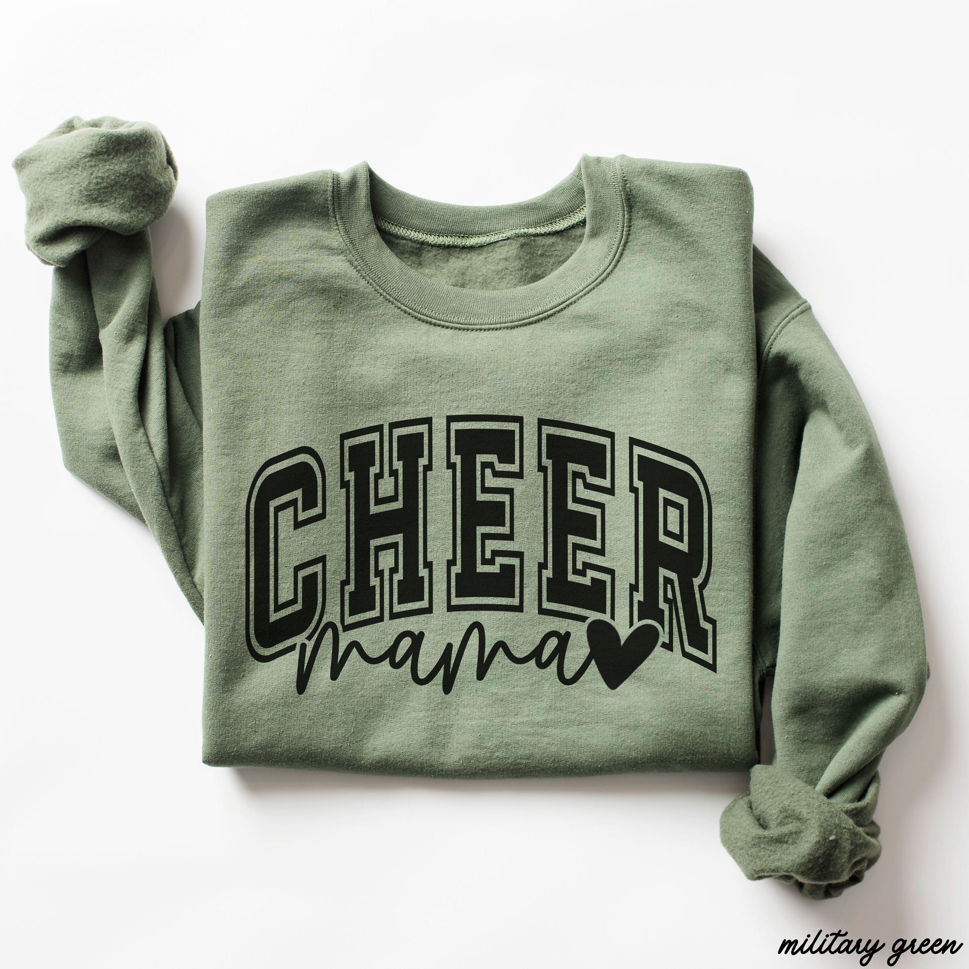 Cheer Mama Heart Sweatshirt *6 Colors (S-3X) Chloe Vs Tank The Boutique