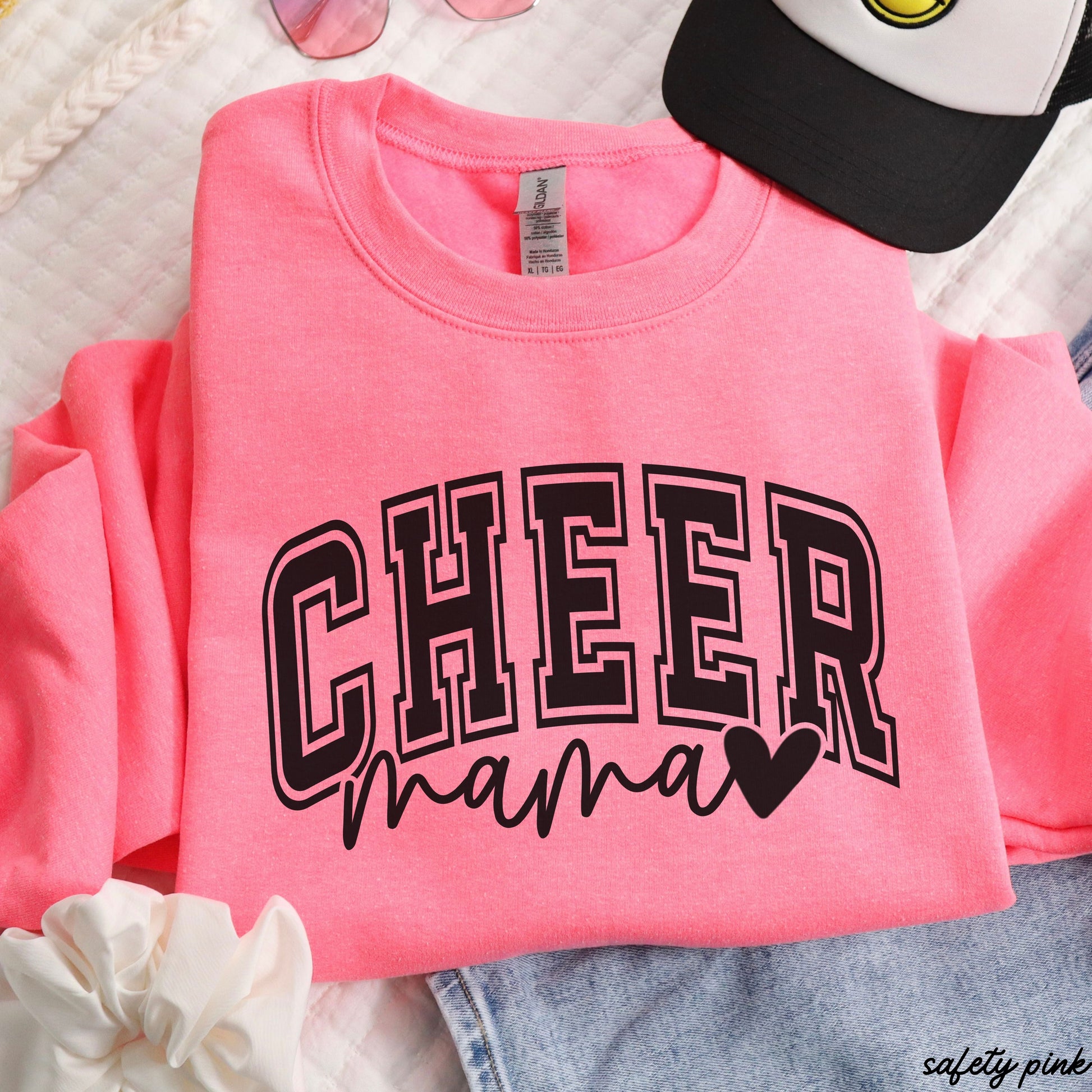 Cheer Mama Heart Sweatshirt *6 Colors (S-3X) Chloe Vs Tank The Boutique