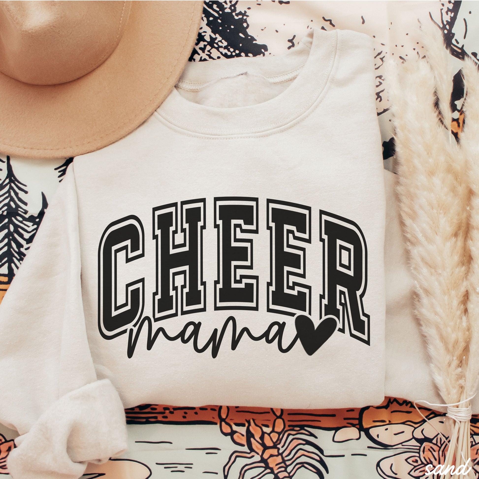 Cheer Mama Heart Sweatshirt *6 Colors (S-3X) Chloe Vs Tank The Boutique